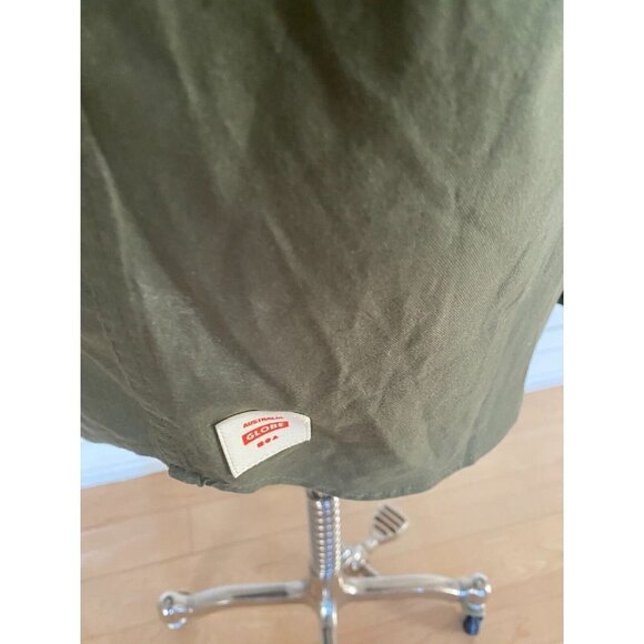 Globe Foundation Long sleeve olive button up top sz large Mens water repellent - Picture 4 of 8